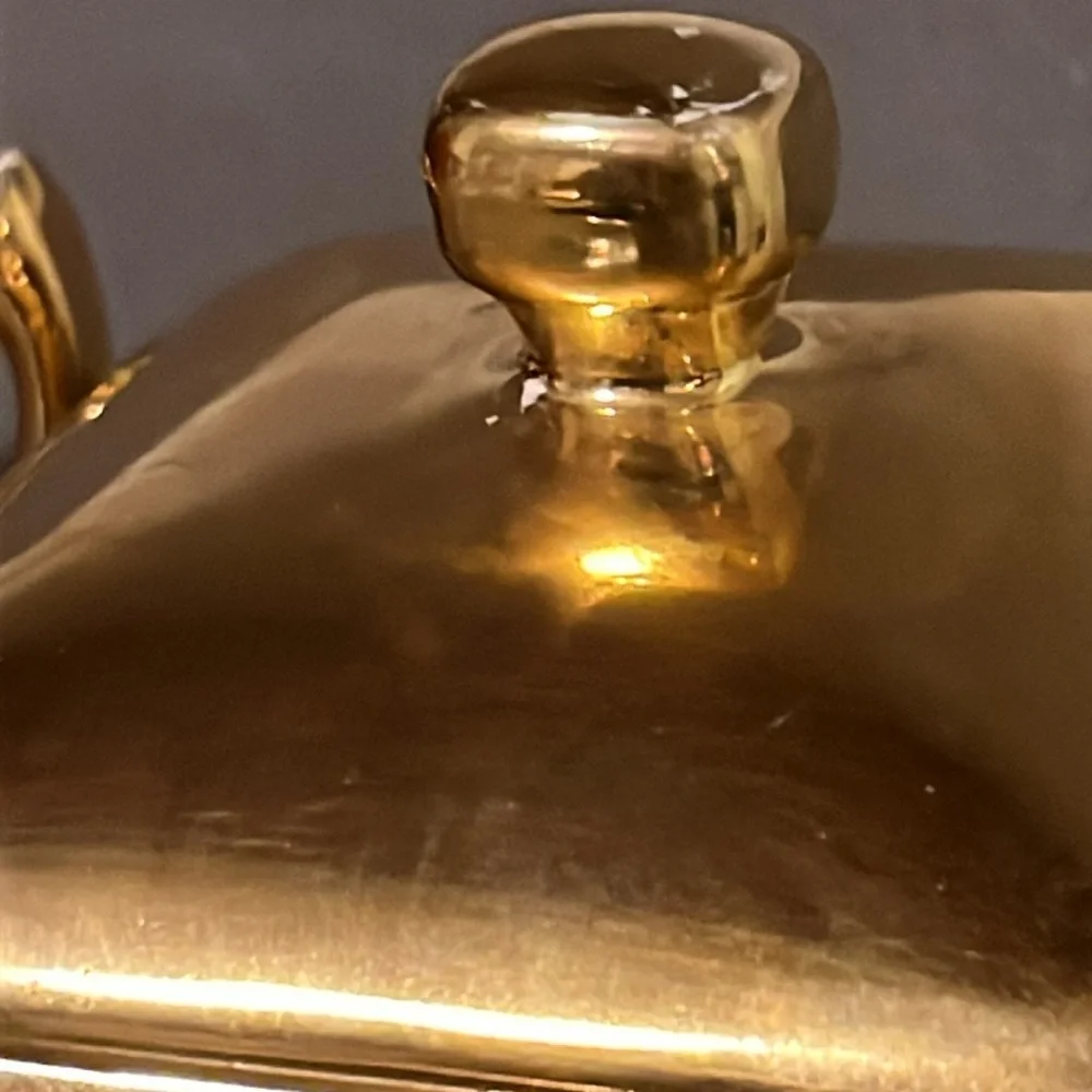 Vintage Brilliant Porcelain 22 Karat Gold Sugar Bowl and Creamer Pitcher Set - Picture 11 of 11
